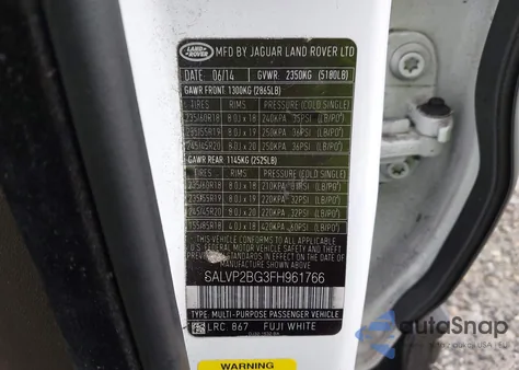 2015 Land Rover Range Rover Evoque Pure z USA, uszkodzony, nr VIN SALVP2BG3FH961766